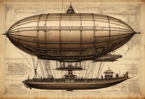 Brass airship dirigible - brass,