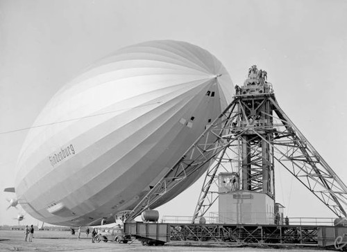 The hindenburg dirigible - dirigible, is