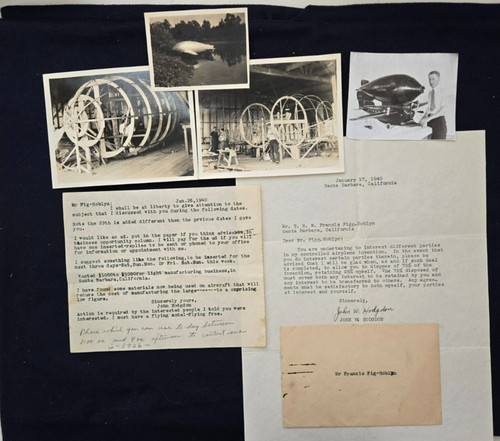 Letters photos of - of, dirigible